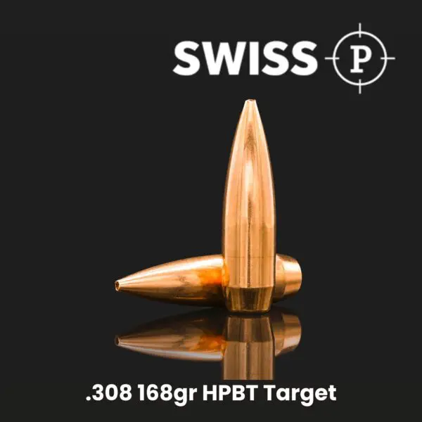 Swiss P 30 Cal (.308") 168gr HPBT Target - 250ct