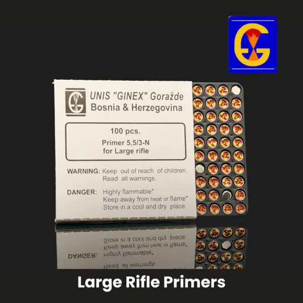 Ginex Large Rifle Primers (Free Shipping & HAZMAT)