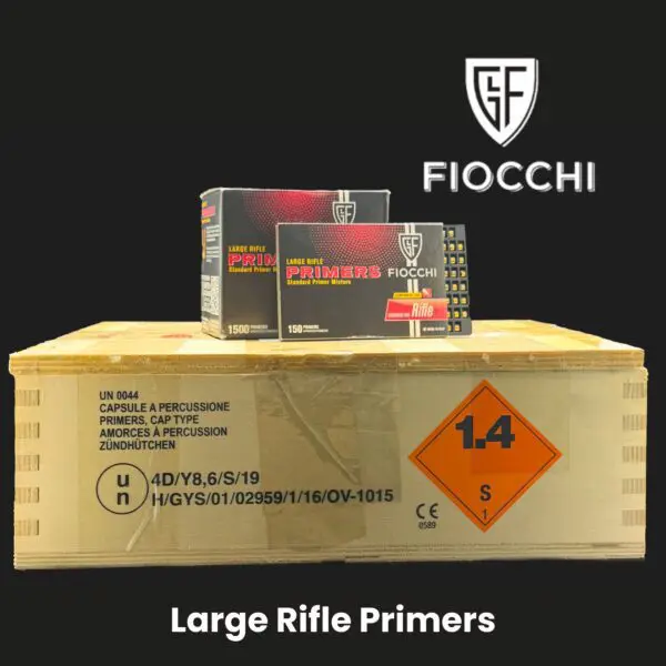 Fiocchi Large Rifle Primers - 12,000 ct Crate (Free Shipping & HAZMAT)