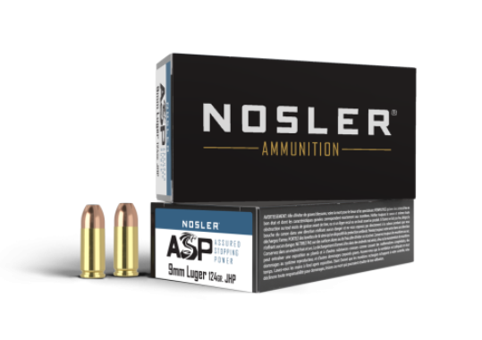 Nosler 9mm 124gr JHP Ammo 50 Rounds